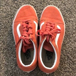 orangeish pink vans